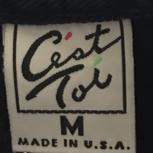 Cést Toi 90s Vintage Shorts Size Medium Made In USA Blue - Picture 4 of 7